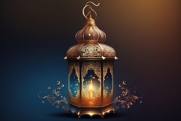 Uma lâmpada com as palavras Ramadan Kareem