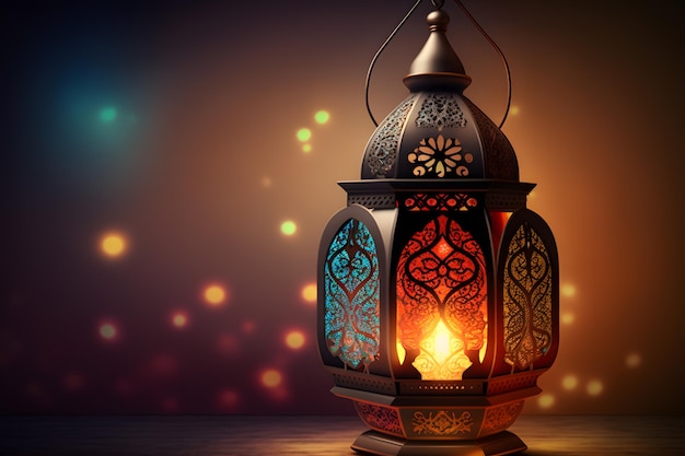 Uma lanterna com a palavra ramadã