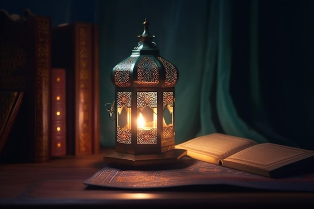 Foto uma lanterna com o nome do mês sagrado nela