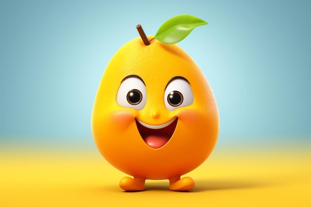 uma laranja sorridente com uma carinha que diz "smiley".