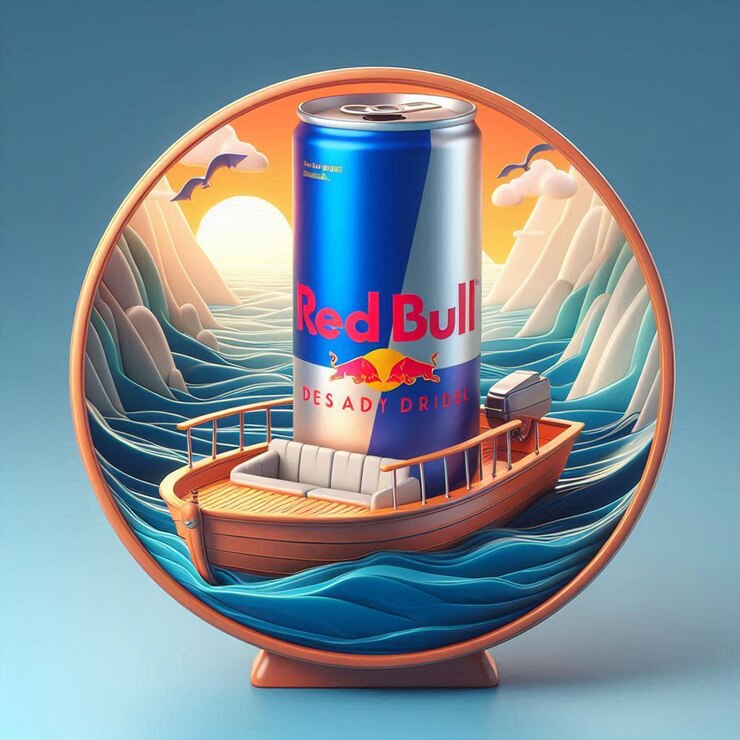 Foto uma lata de bebida energética red bull.