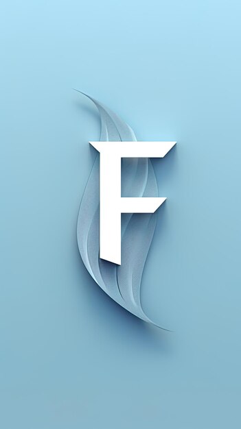 Foto uma letra com a letra f em um fundo azul