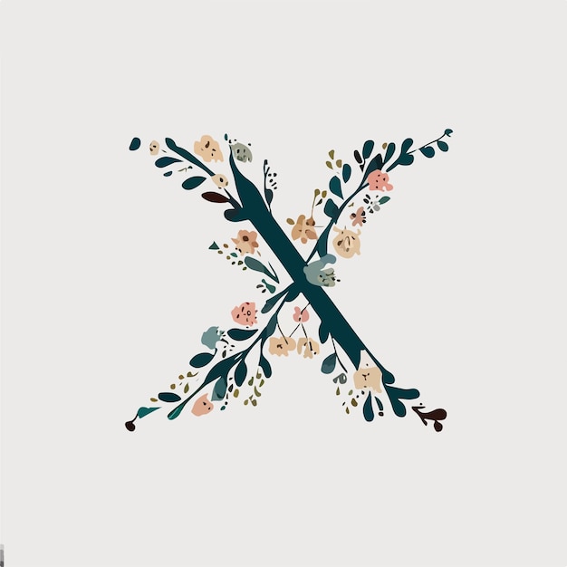 uma letra x é desenhada em um padrão com a letra x sobre ela.