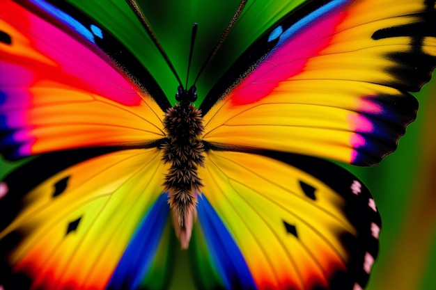 Uma linda borboleta colorida A beleza cativante das borboletas IA generativa