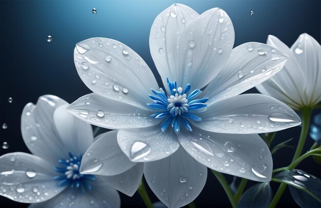 Foto uma linda flor de cristal.