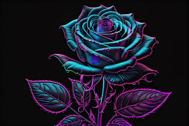 uma linda flor rosa neon