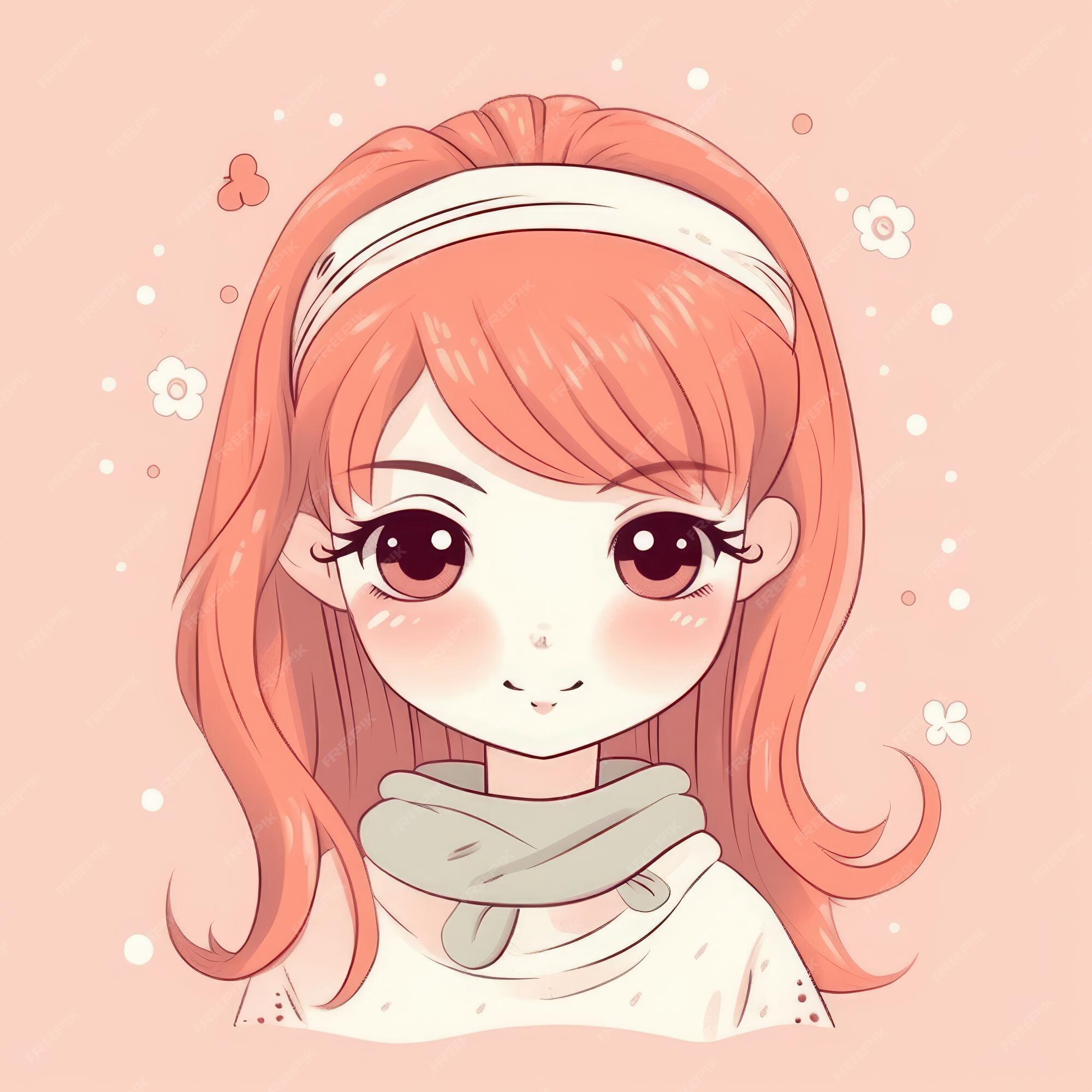 Uma linda garota de anime estilo kawaii de desenho animado garota de estilo  anime ai gerada