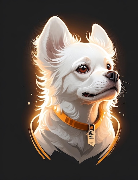 Uma linda ilustração de um animal de estimação Chihuahua