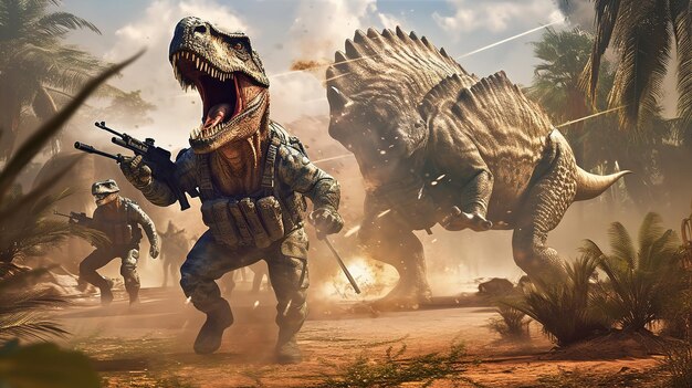 4K] Tiranossauro Rex, Dança Juntos