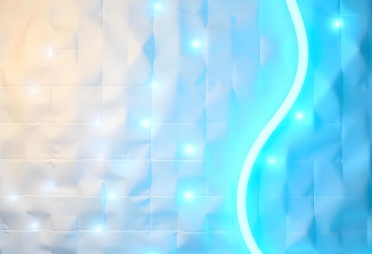 Foto uma luz azul que está acesa