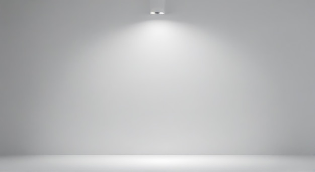 uma luz que está em uma parede que está em um fundo branco