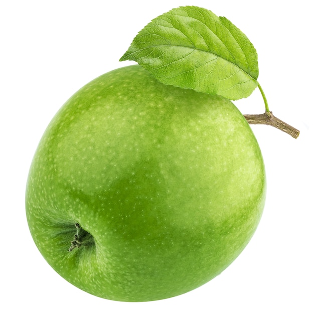 Uma maçã verde isolada