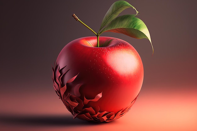 Uma maçã vermelha
