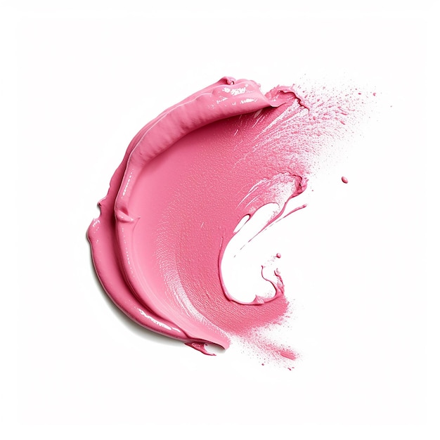 uma maquiagem rosa e rosa com tinta rosa sobre ela