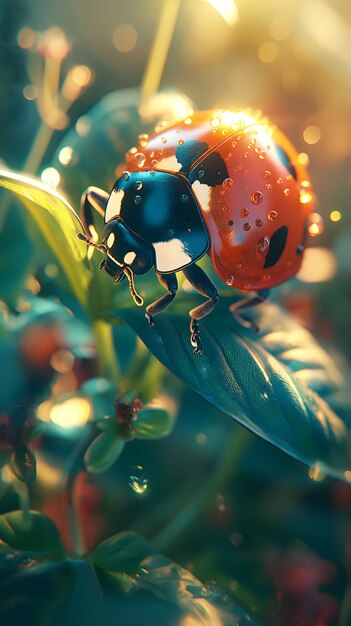 Foto uma mariposa encantadora em flores de laranja numa floresta mística