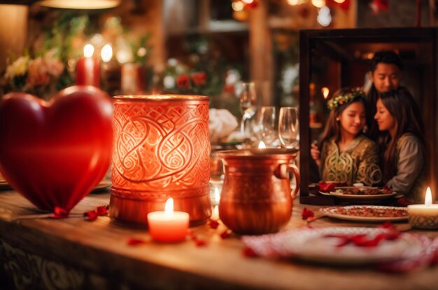 Uma menina bonita a celebrar o Natal a tirar doces e pão de gengibre de um frasco de vidro.