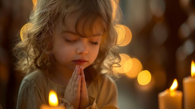 uma menina com uma luz do fundo