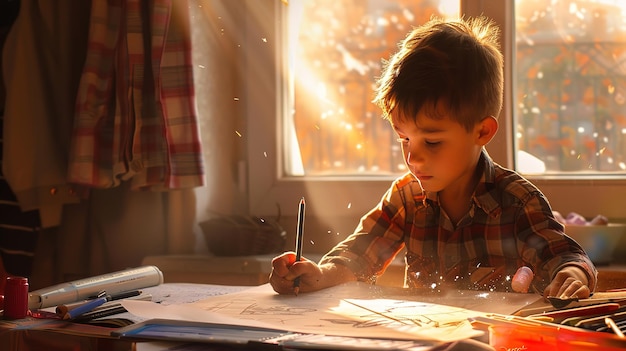 Foto uma menina gloriosa no sofá com uma paleta de aquarelas.