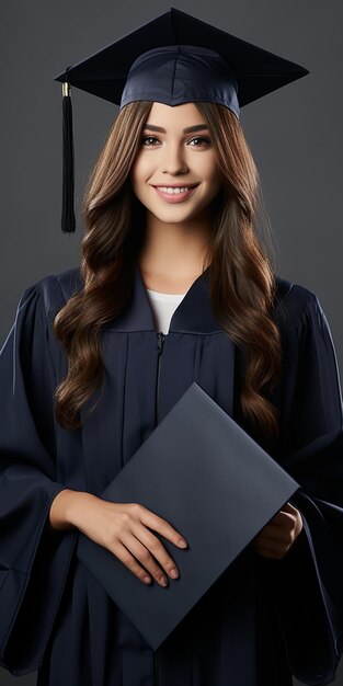 Foto uma menina graduada com graduação