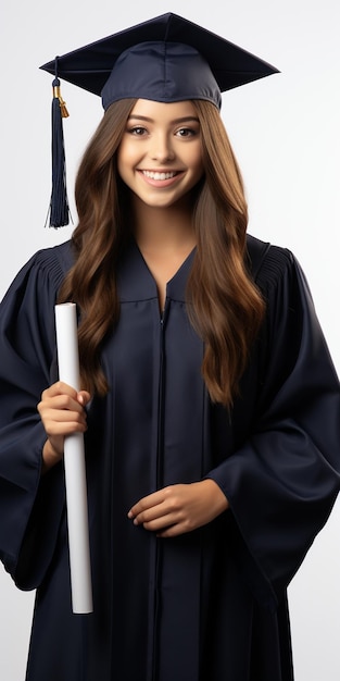 Foto uma menina graduada com graduação