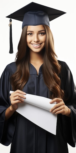 Foto uma menina graduada com graduação