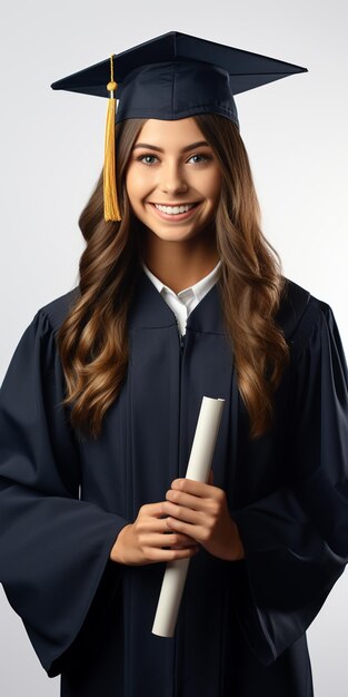 Foto uma menina graduada com graduação