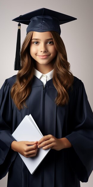 Foto uma menina graduada com graduação