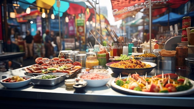 uma mesa com comida sobre ela