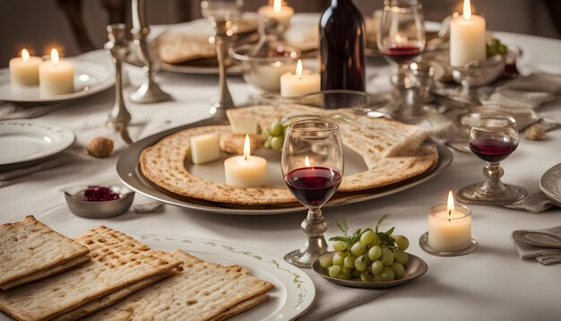 uma mesa com um copo de vinho e biscoitos e um copro de vinho