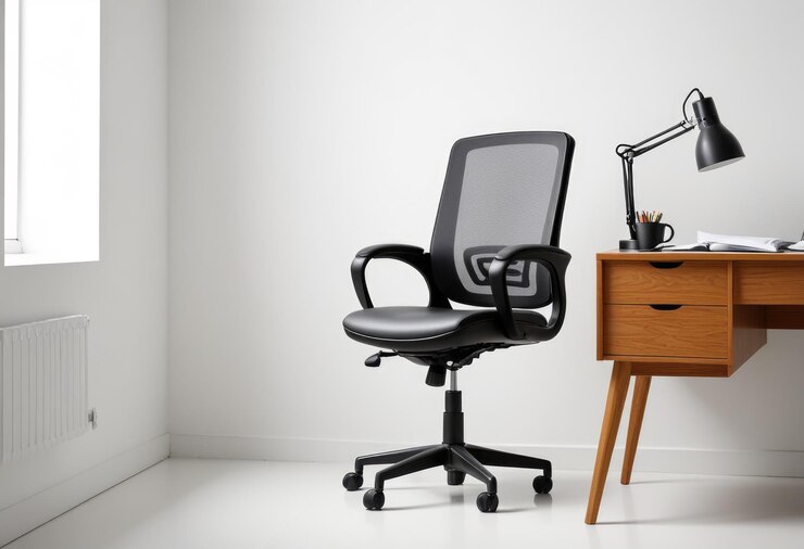 Foto uma mesa com uma mesa e uma lâmpada sobre ela