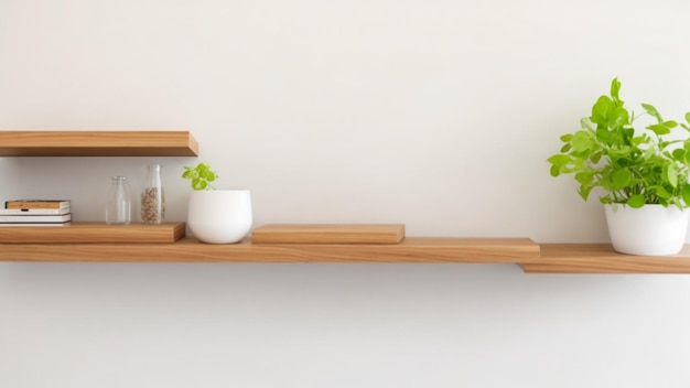 Uma mesa com uma parede e uma pintura nela.