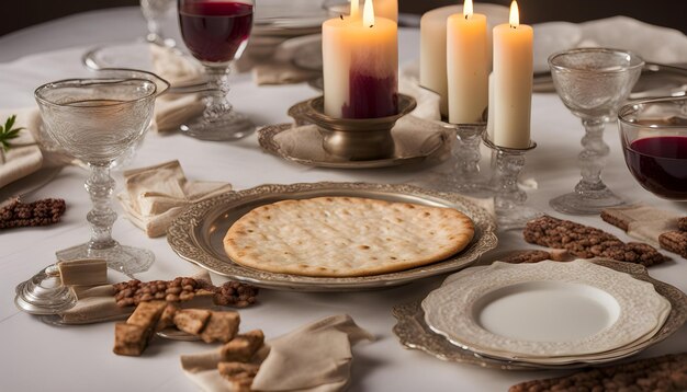 uma mesa com uma vela que diz biscoitos sobre ele