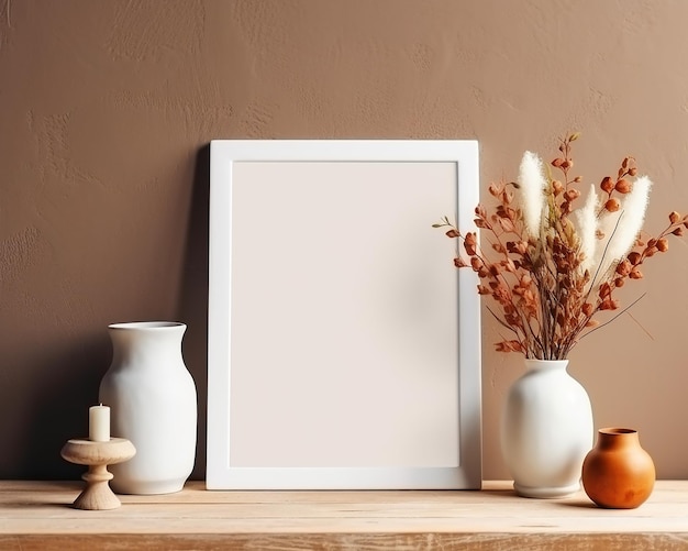 uma mesa com vasos, vasos e flores.