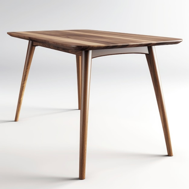 Uma mesa de madeira com tampo de madeira