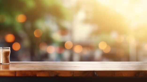 Foto uma mesa de madeira com uma garrafa de cerveja