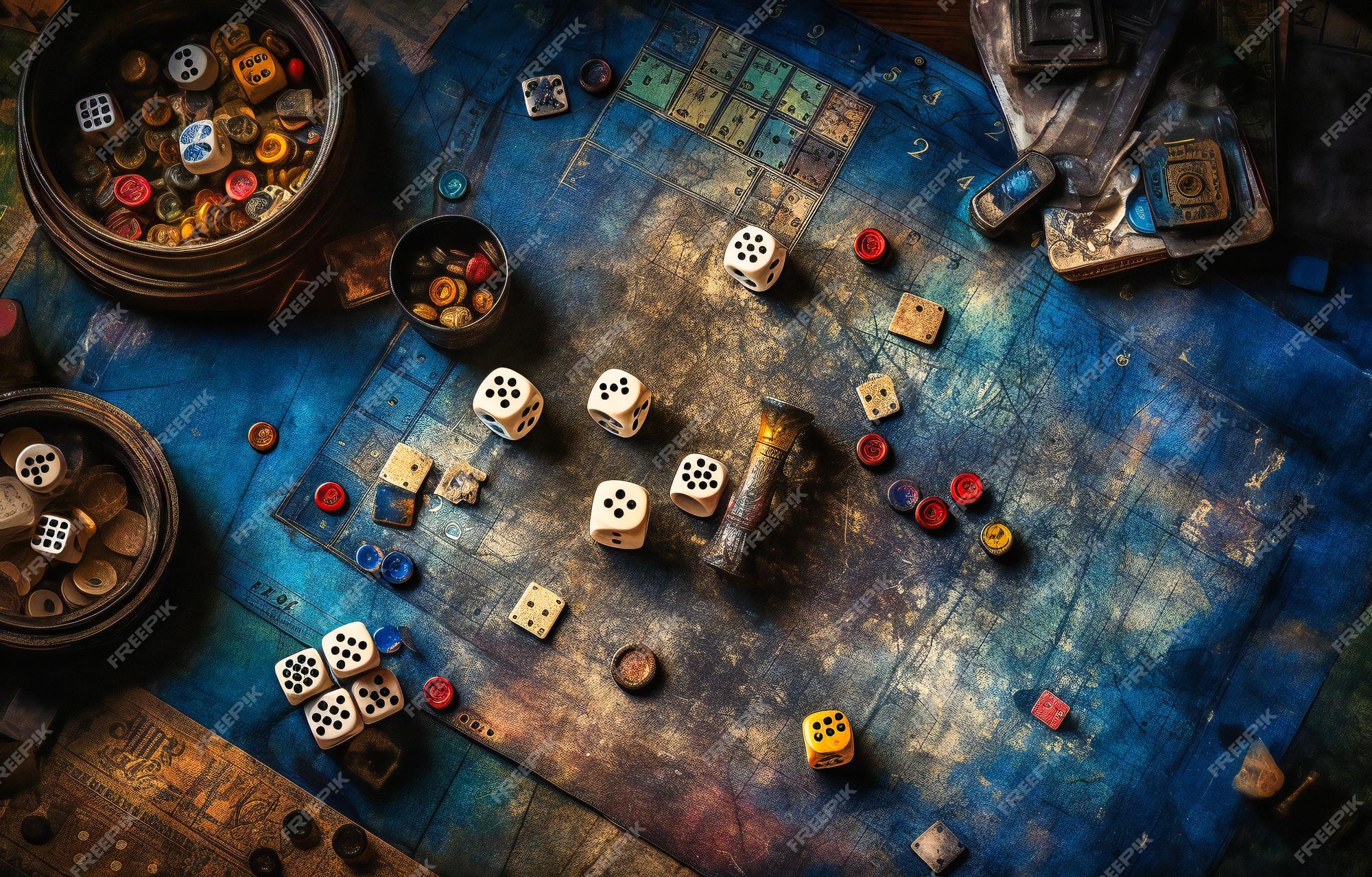 Foto de Papel De Mesa Colorido Jogando Dados De Jogo Rpg No Mapa De  Masmorra Desenhado À Mão e mais fotos de stock de Role Playing Game - iStock