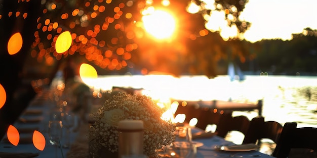 Uma mesa lindamente dispostas para um jantar formal completo com decoração elegante e utensílios de jantar finos