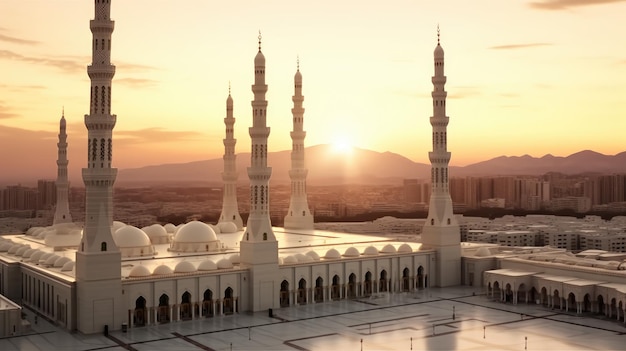 Uma mesquita na cidade de meca