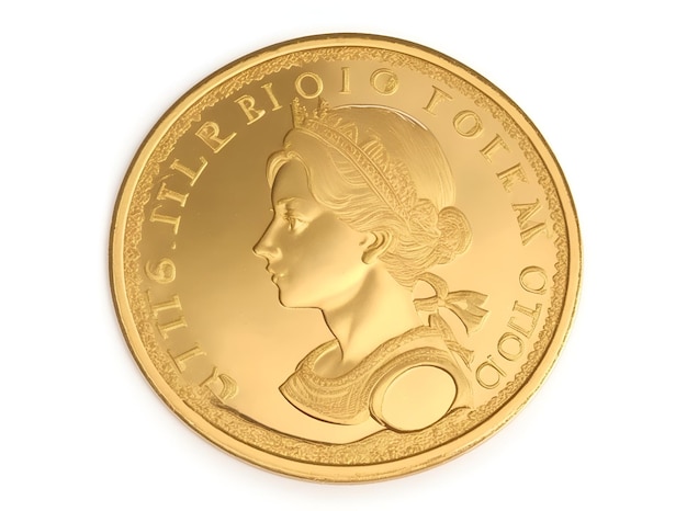 uma moeda de ouro com a palavra " euro " gravada