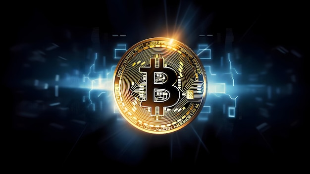 Uma moeda preta e dourada com a palavra "cripto" nela.