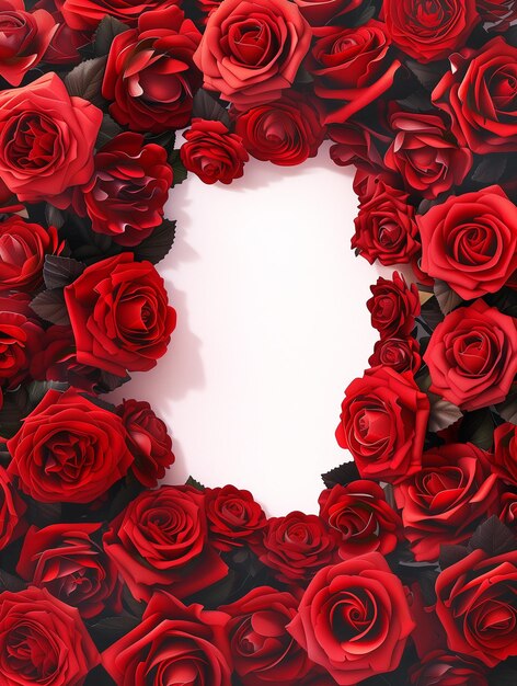 Uma moldura de rosas para o Dia dos Namorados