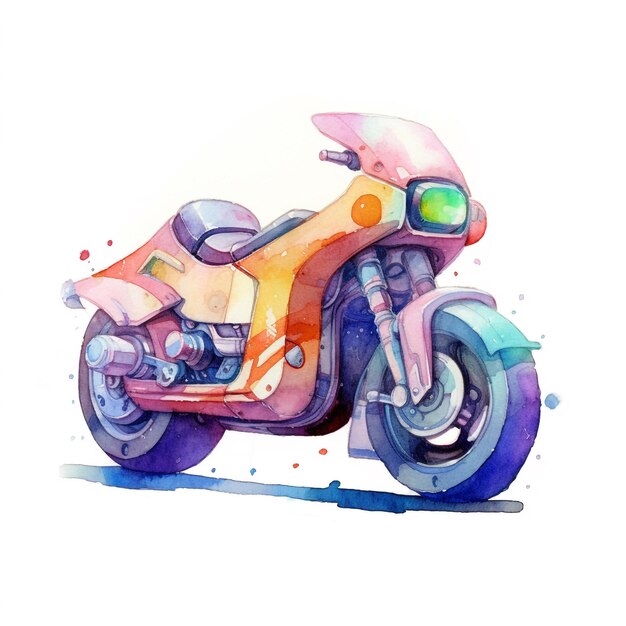 Desenho de moto pintado e colorido por Fortinho o dia 19 de Junho