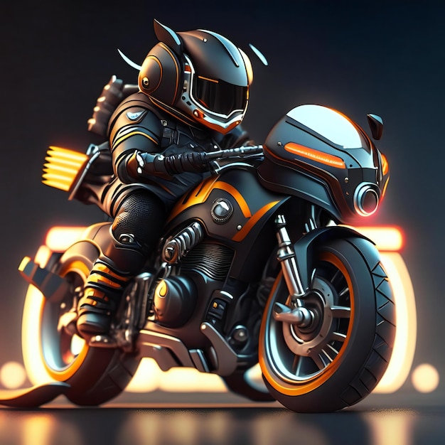 uma motocicleta com um capacete que diz "a palavra" nas costas.