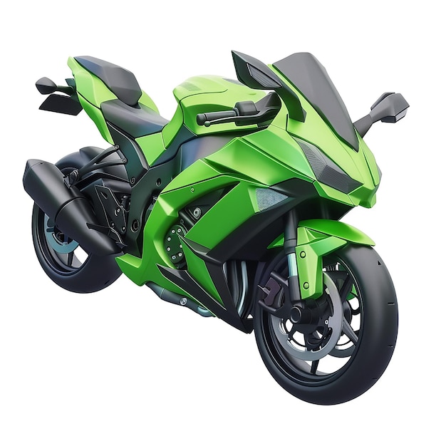 uma motocicleta verde com a palavra yamaha no lado