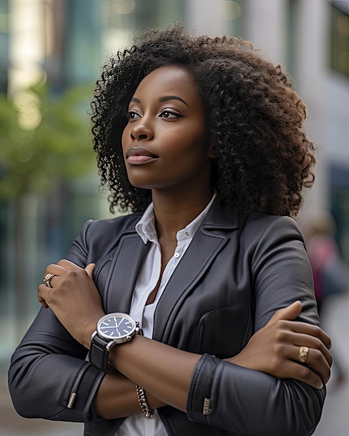 uma mulher com um relógio no braço esquerdo