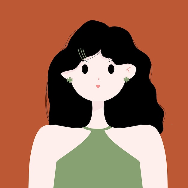 uma mulher com uma camisa verde e uma fita verde em sua orelha é mostrada