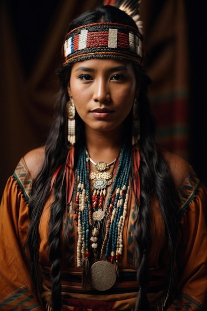 Uma mulher da tribo.