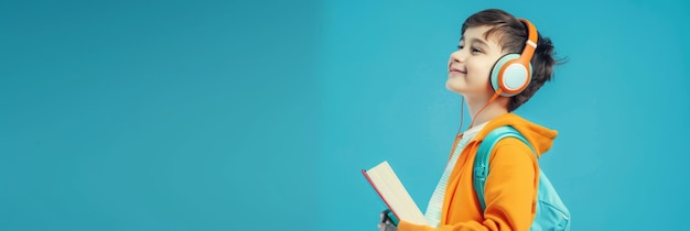 Foto uma mulher de roupa laranja a ler um livro.