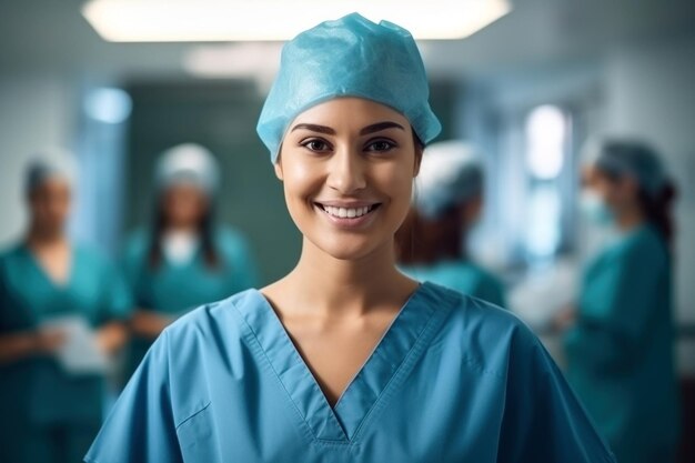 Foto uma mulher de roupão está sorrindo para a câmera