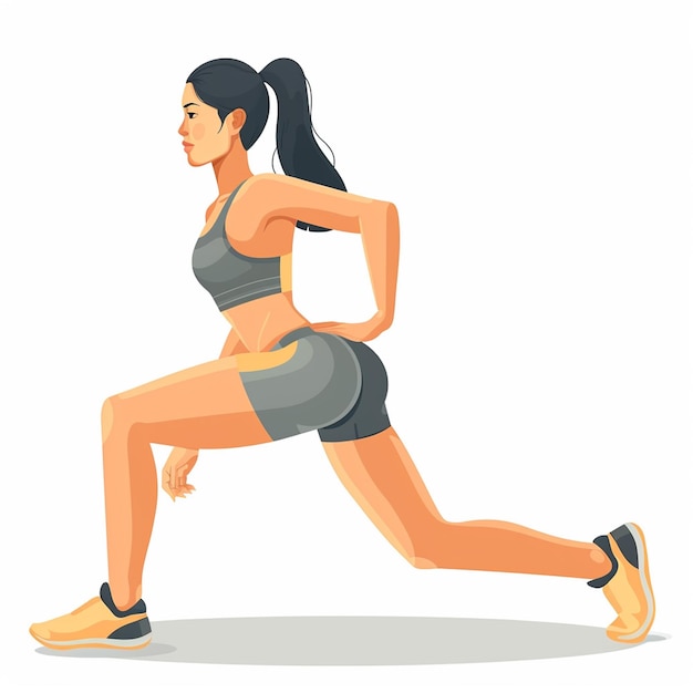 Uma mulher em forma a fazer exercício.